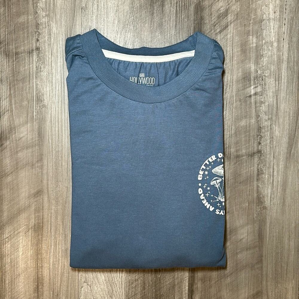 Hollywood The Jean People Better Says Ahead Layered Long Sleeve Tee - Large